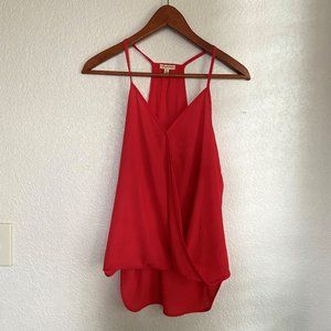 Red sleeveless shirt